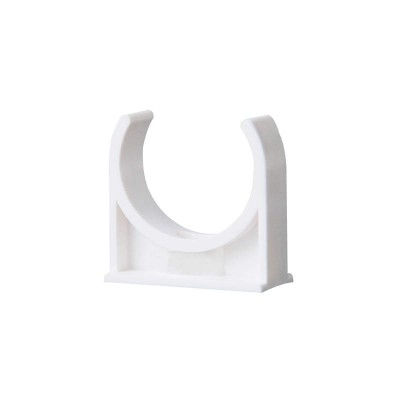 PVC U-Type Pipe Clamp 20mm 25mm 32mm 40mm  Plastic Pipe Clip Tube Holder Pipe Fitting Fixed With Screws White/Grey/Blue